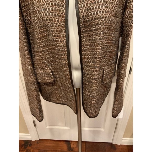 Lafayette 148 New York Bronze Tweed Wool Jacket, Size L, NWT! $798 - Picture 3 of 9